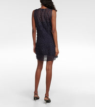 Coperni Embellished sheer silk minidress
