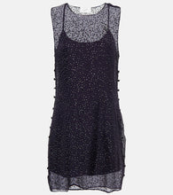 Coperni Embellished sheer silk minidress. Coperni 缀饰薄纱真丝迷你连衣裙