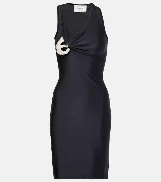 Coperni Emoji embellished jersey minidress