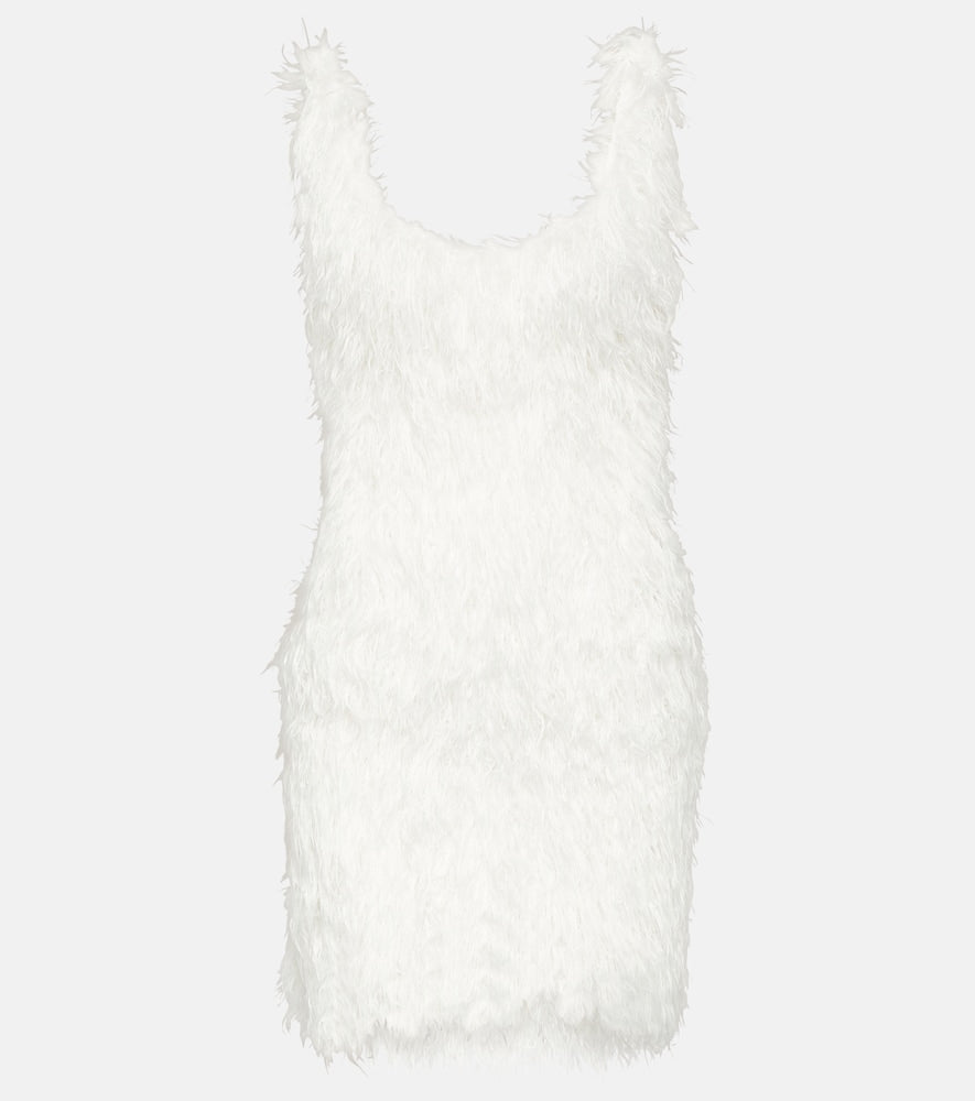 Coperni Feather minidress. Coperni 羽毛迷你连衣裙