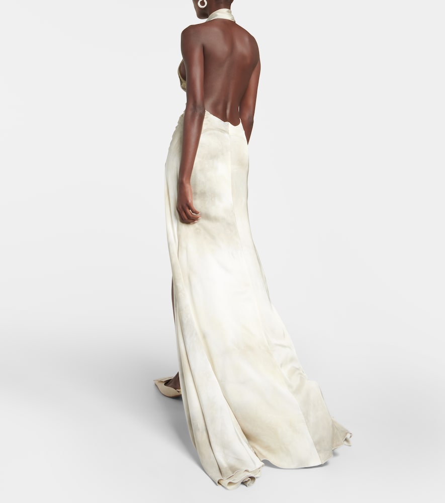 Coperni Floral-appliqu√É¬© asymmetric gown