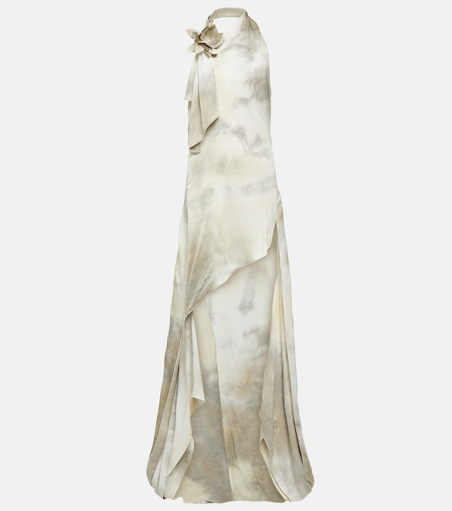 Coperni Floral-appliqu√É¬© asymmetric gown. Coperni 花卉贴花不对称礼服