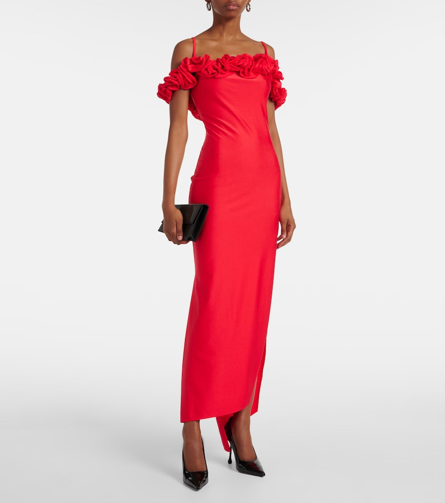 Coperni Floral-appliqu√É¬© jersey gown