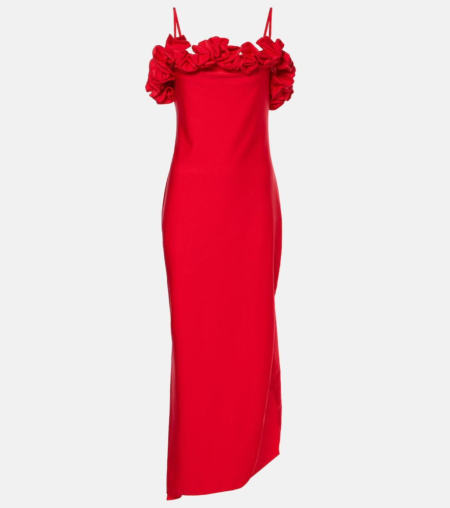 Coperni Floral-appliqu√É¬© jersey gown. Coperni Floral-appliqu√É¬© 针织礼服