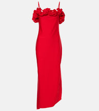 Coperni Floral-appliqu√É¬© jersey gown. Coperni Floral-appliqu√É¬© 针织礼服