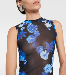 Coperni Floral mesh maxi dress