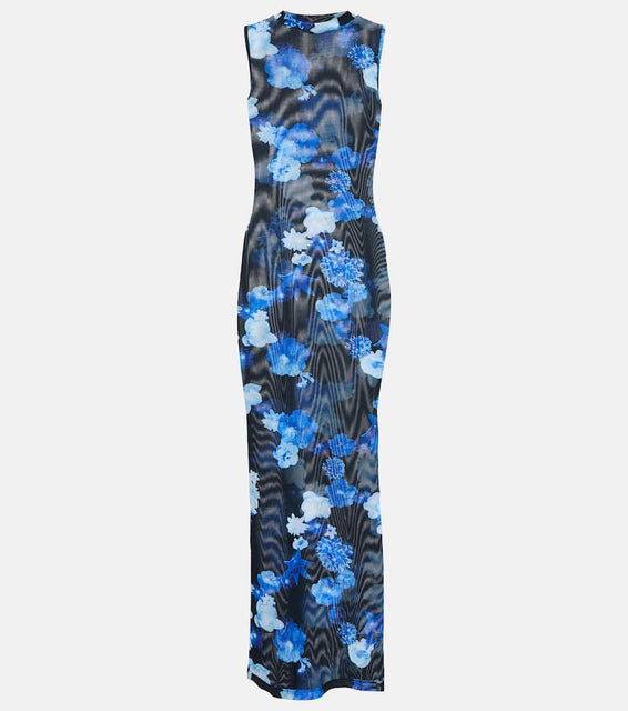 Coperni Floral mesh maxi dress