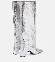 Coperni Foil Bridge 85 leather knee-high boots