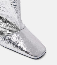 Coperni Foil Bridge 85 leather knee-high boots