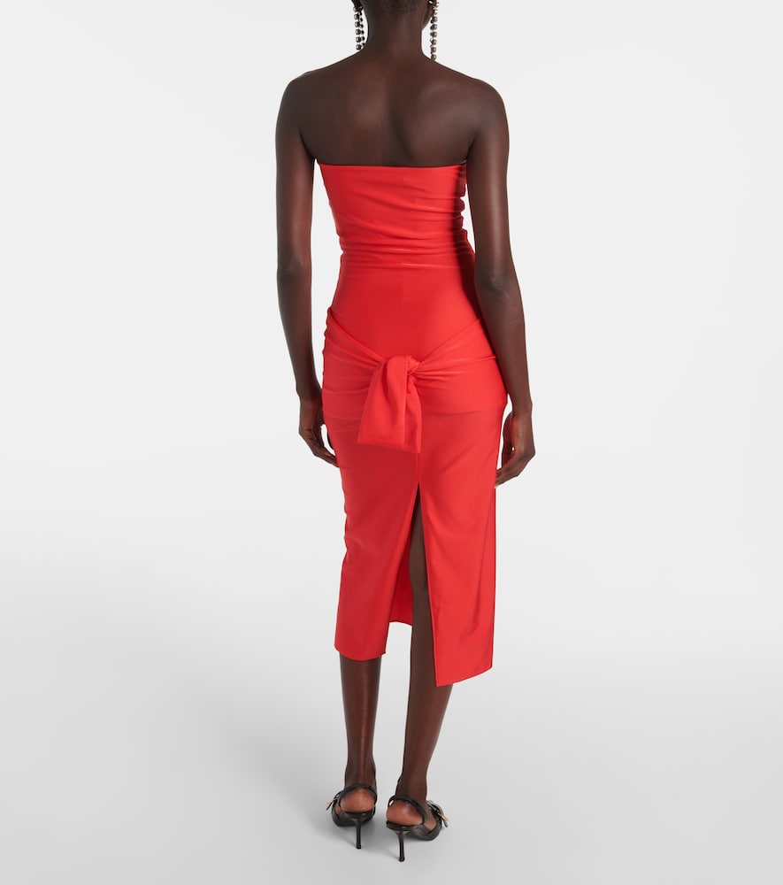 Coperni Gala tie-front jersey midi dress