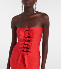Coperni Gala tie-front jersey midi dress