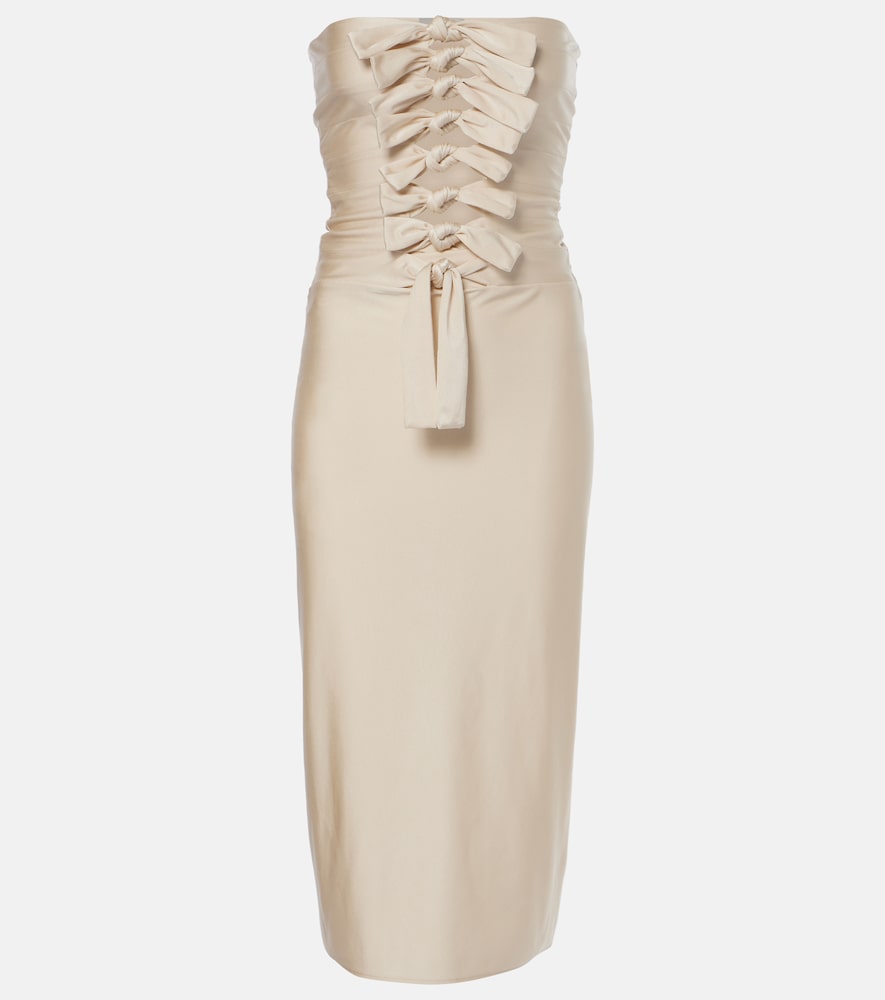 Coperni Gala tie-front jersey midi dress. Coperni Gala系带针织中长连衣裙