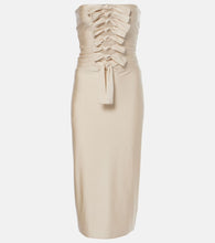 Coperni Gala tie-front jersey midi dress. Coperni Gala系带针织中长连衣裙