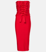 Coperni Gala tie-front jersey midi dress. Coperni Gala系带针织中长连衣裙