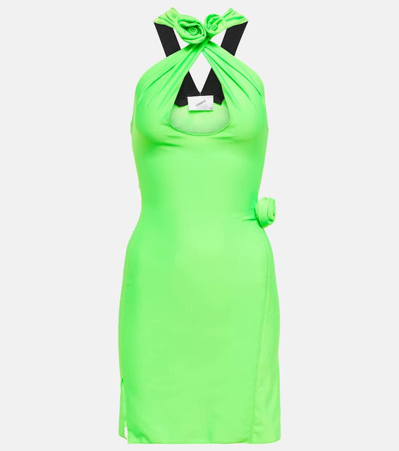 Coperni Halterneck jersey minidress