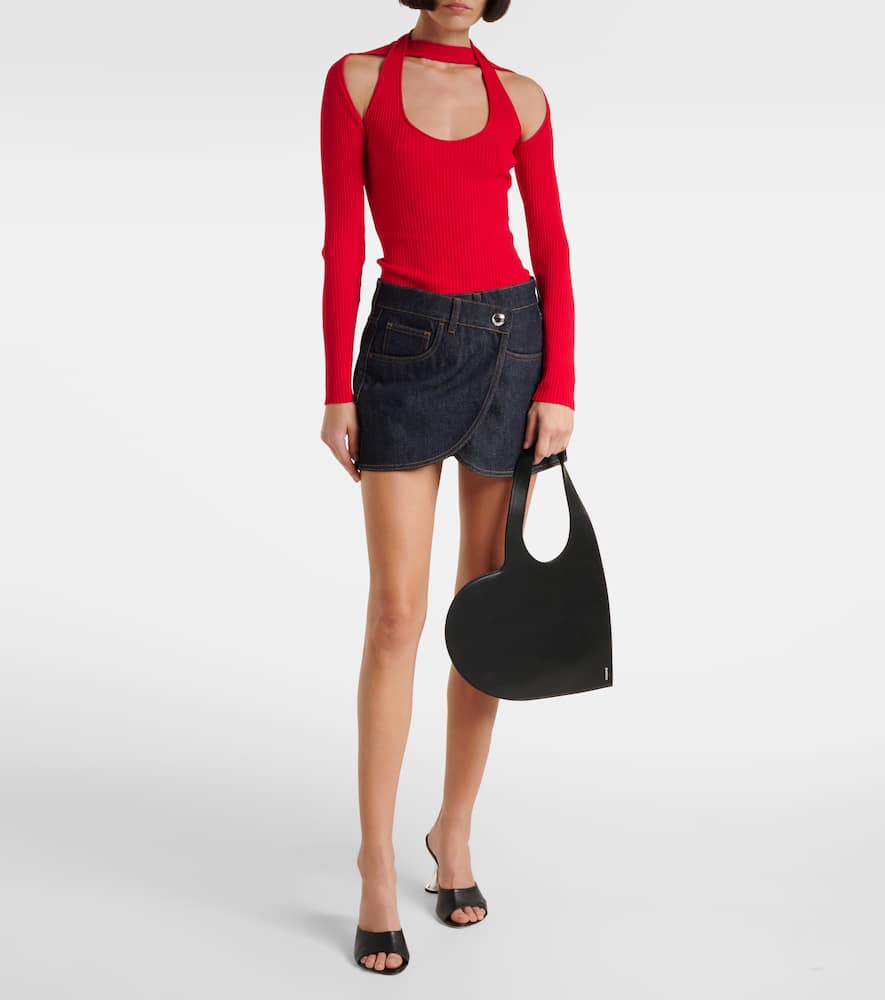 Coperni Heart Mini leather tote bag