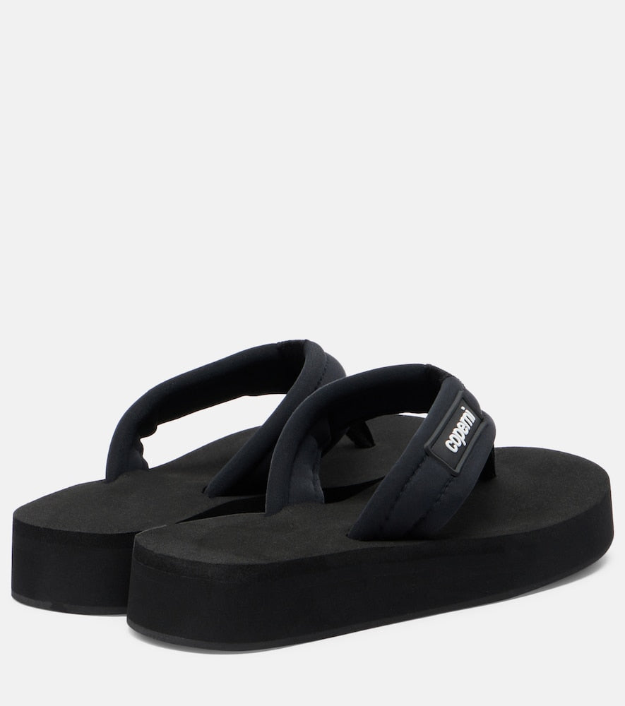 Coperni Logo platform thong sandals
