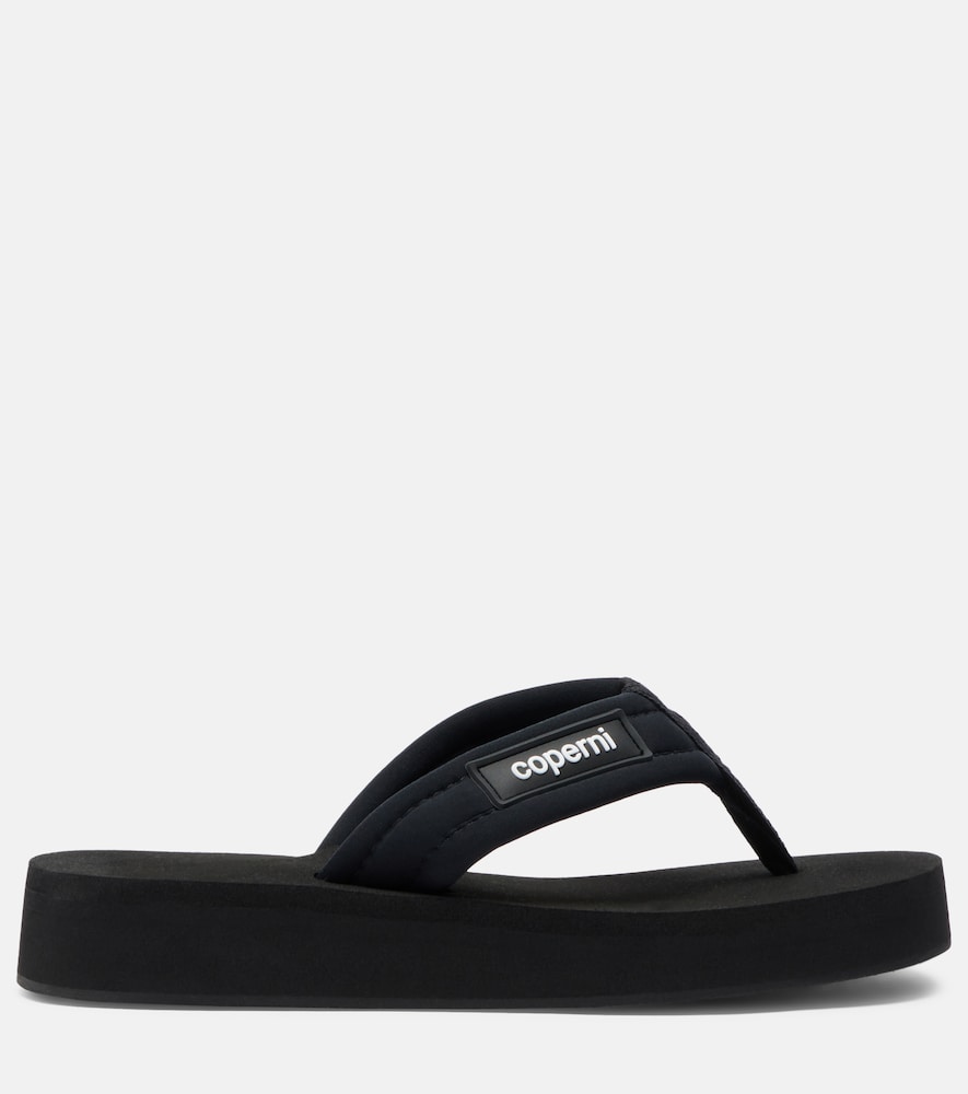 Coperni Logo platform thong sandals