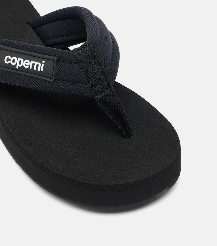 Coperni Logo platform thong sandals