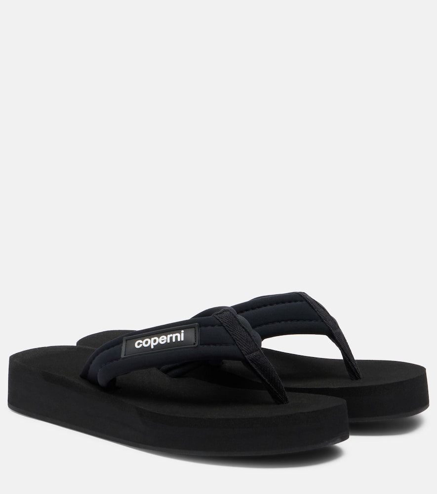 Coperni Logo platform thong sandals