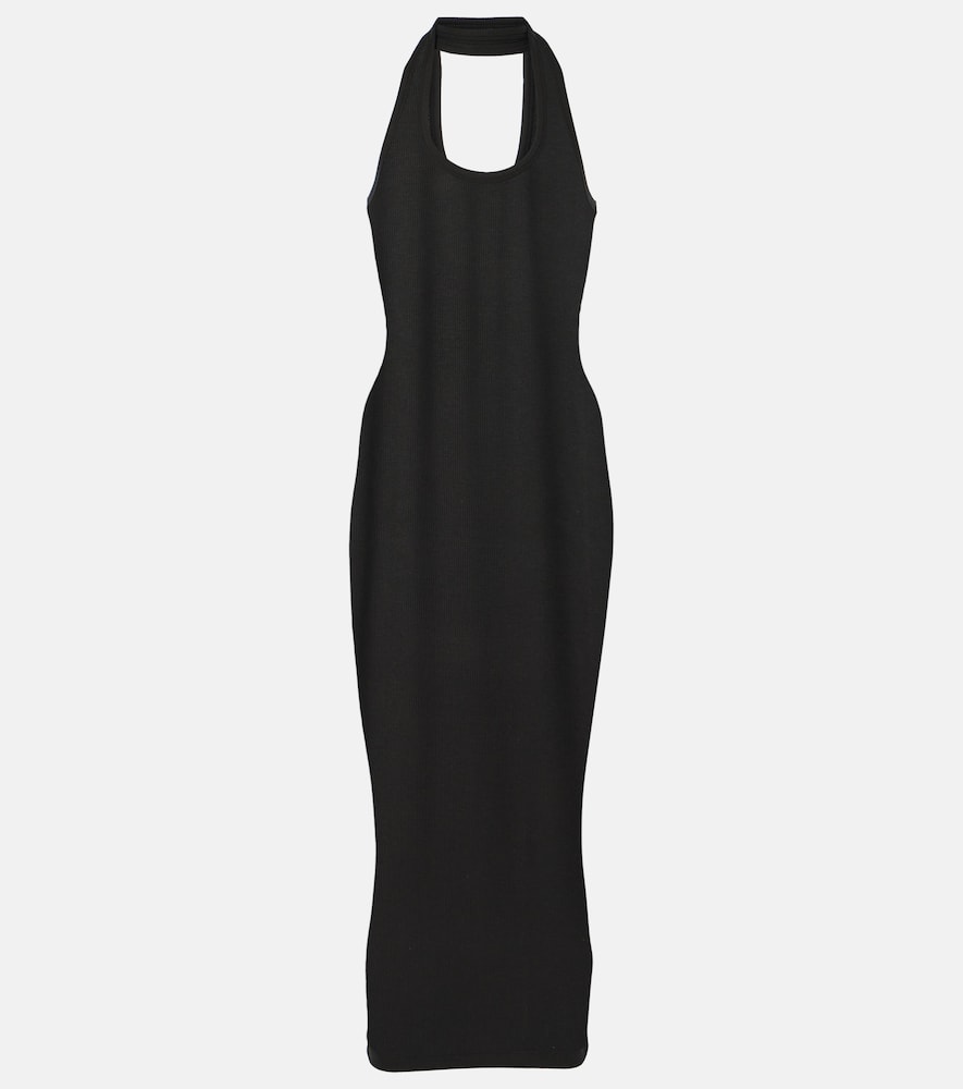 Coperni Ribbed-knit cutout maxi dress. Coperni 罗纹针织镂空长裙