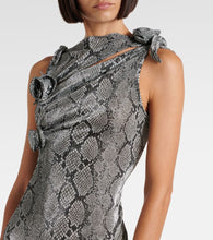 Coperni Snake-effect asymmetric maxi dress