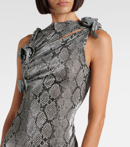 Coperni Snake-effect asymmetric maxi dress