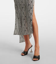 Coperni Snake-effect asymmetric maxi dress