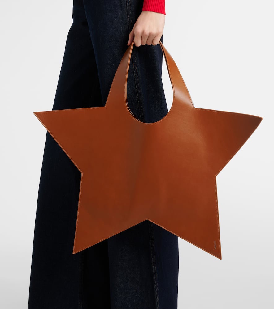 Coperni Star leather tote bag