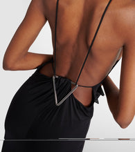 Coperni Suspended Triangle open-back maxi dress