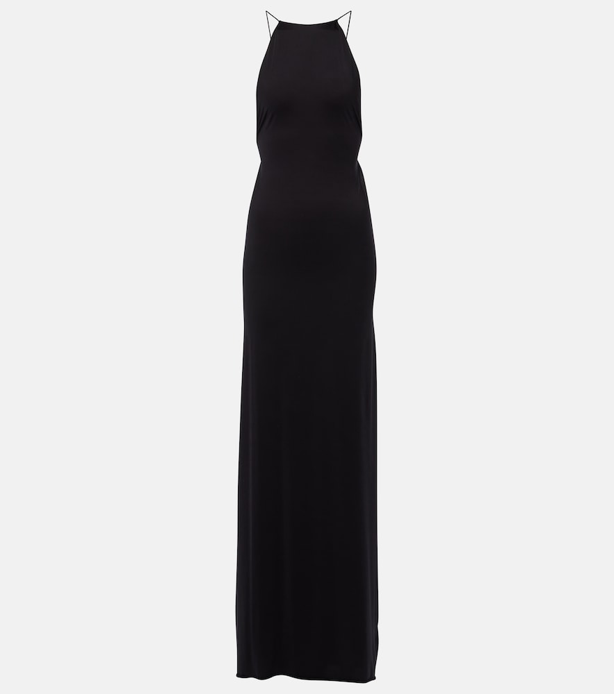 Coperni Suspended Triangle open-back maxi dress. Coperni 吊坠三角露背长裙