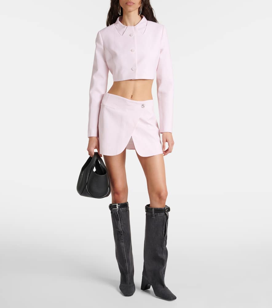 Coperni Trompe l'oeil cropped virgin wool jacket