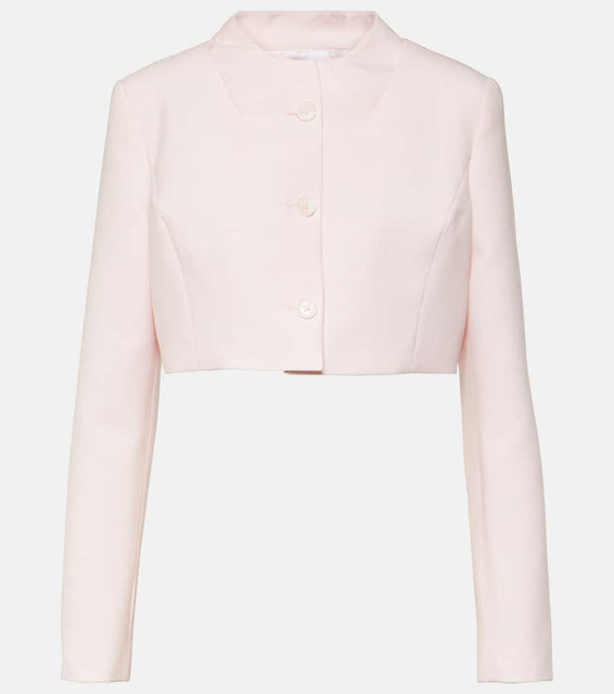 Coperni Trompe l'oeil cropped virgin wool jacket
