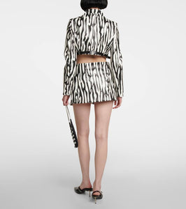 Coperni Zebra-print cropped blazer