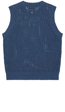 Corridor Mercerized Vest in Blue