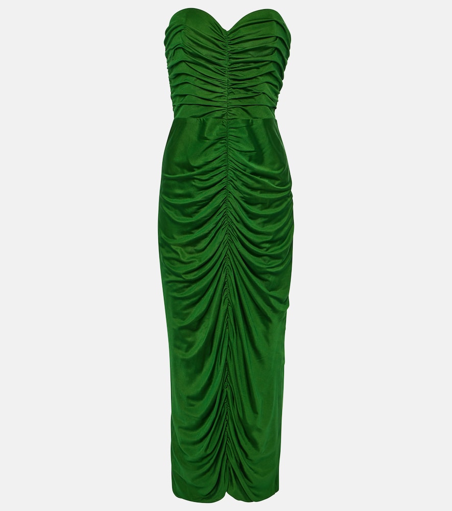 Costarellos Aveline bustier jersey midi dress. Costarellos Aveline 紧身胸衣平纹针织中长连衣裙