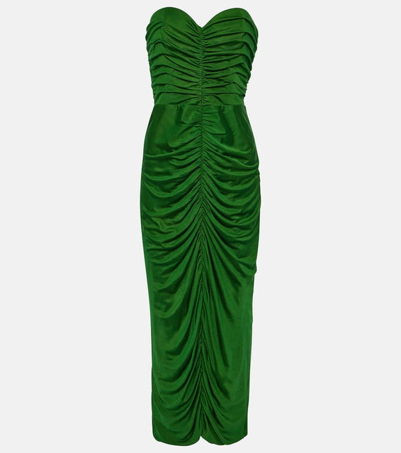 Costarellos Aveline bustier jersey midi dress