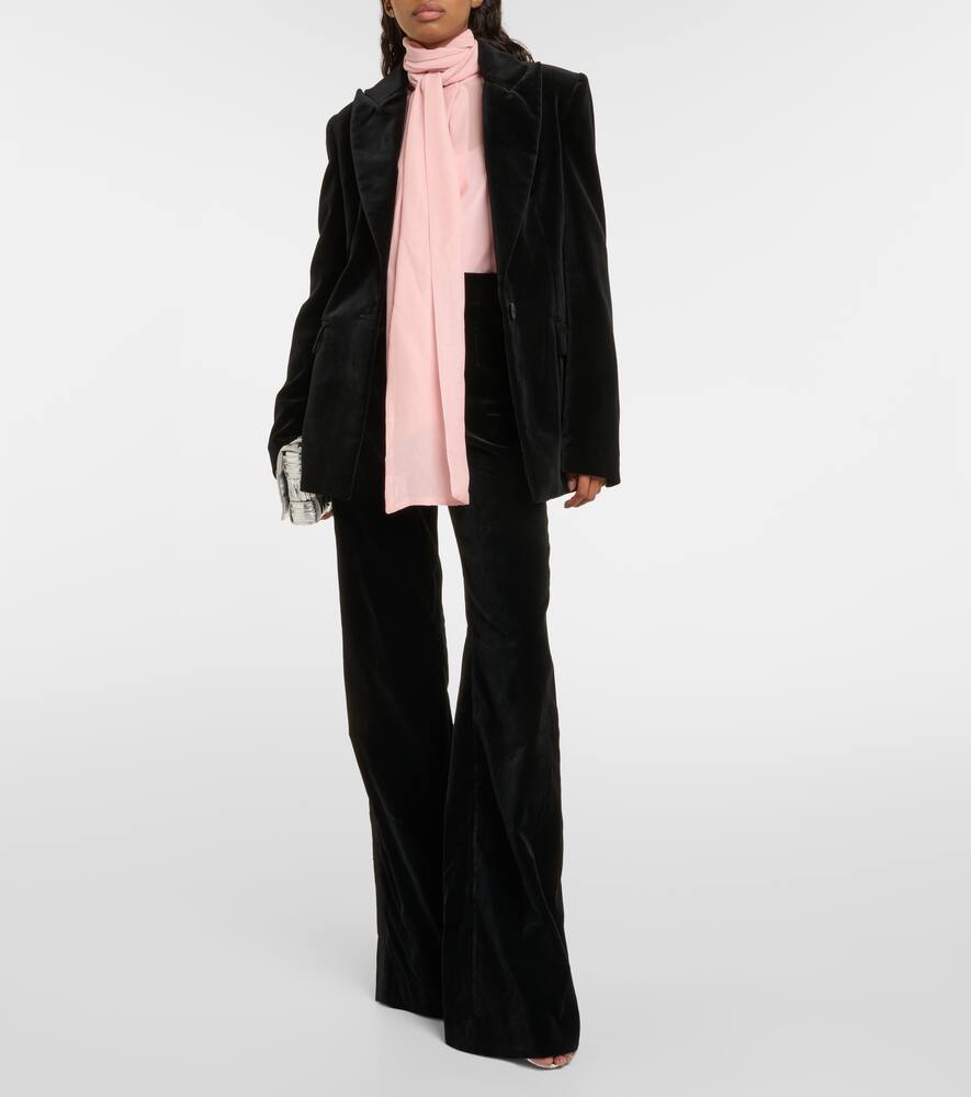 Costarellos Azura cotton velvet blazer