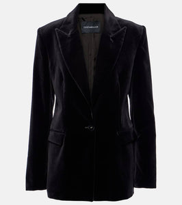 Costarellos Azura cotton velvet blazer