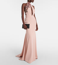 Costarellos Beaded floral-appliqu√É¬© gown
