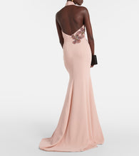 Costarellos Beaded floral-appliqu√É¬© gown