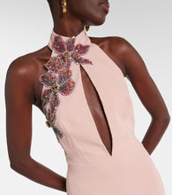 Costarellos Beaded floral-appliqu√É¬© gown
