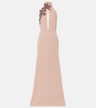 Costarellos Beaded floral-appliqu√É¬© gown. Costarellos 串珠花卉贴花礼服