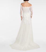 Costarellos Bridal Loukia off-shoulder tulle gown