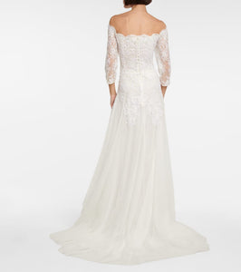 Costarellos Bridal Loukia off-shoulder tulle gown