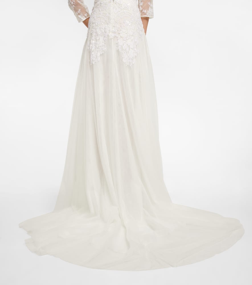 Costarellos Bridal Loukia off-shoulder tulle gown