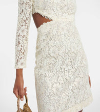 Costarellos Bridal Zenni lace cutout minidress