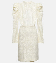 Costarellos Bridal Zenni lace cutout minidress
