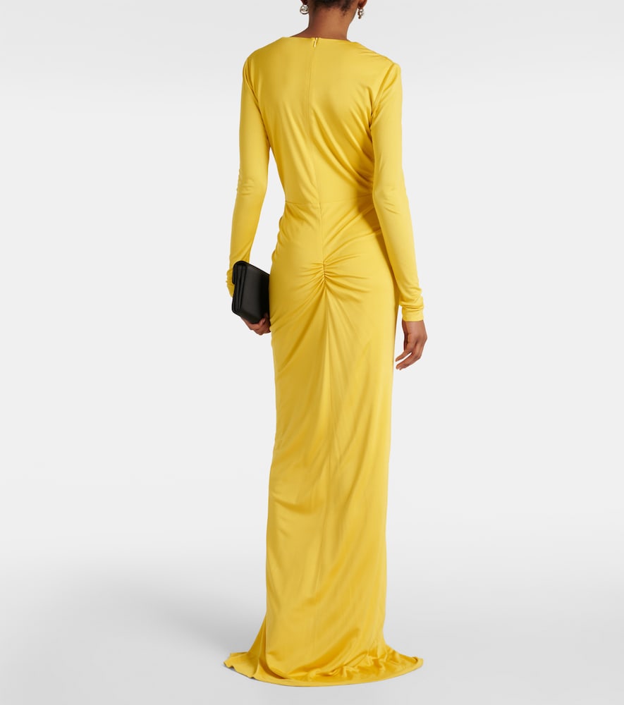 Costarellos Brienne gathered jersey gown