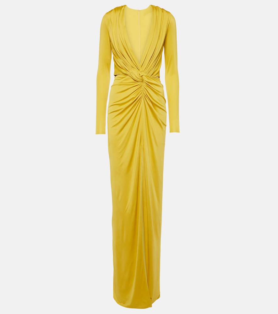 Costarellos Brienne gathered jersey gown. Costarellos Brienne 褶皱针织礼服